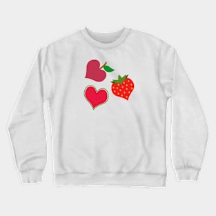 Heart shaped berries and fruits. Crewneck Sweatshirt